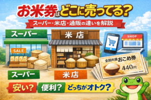お米券はどこに売ってる？スーパー・米店・通販の違いを解説
